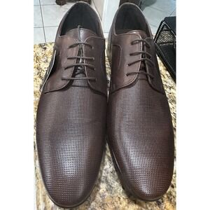 Red Tape Brown Leather Lace Up Derby Dress Shoes Size 13 M US